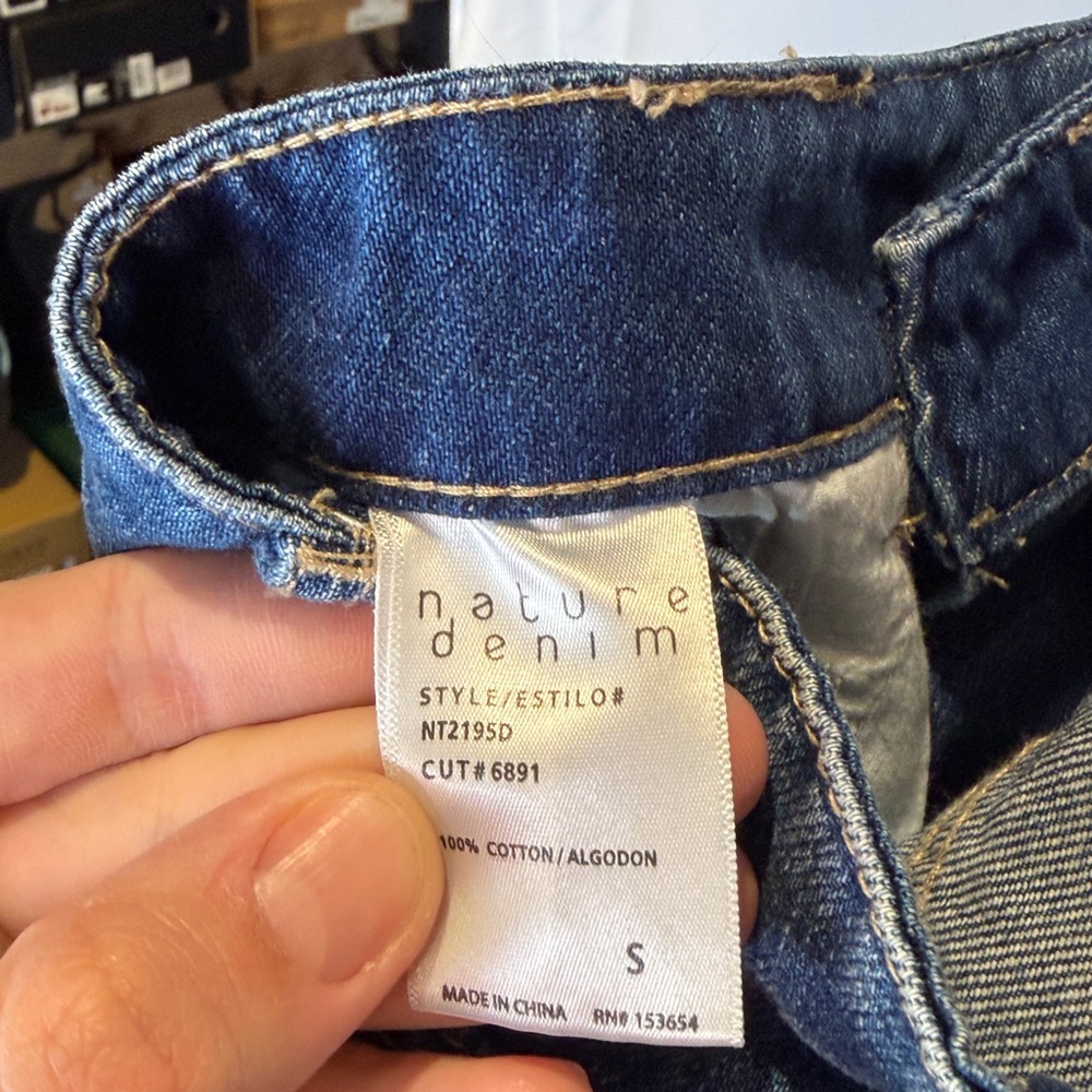 Nature‎ Denim Ripped Denim Shorts - Blue - Picture 4 of 5